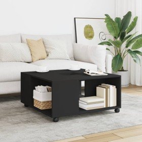 Mesa de centro madera de ingeniería negro 80x80x40 cm en Mesas de centro | Comprar online en Foro24