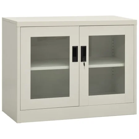 Light gray steel office cabinet 90x40x70 cm by vidaXL, Lockers and storage cabinets - Ref: Foro24-335927, Price: 96,96 €, Dis...