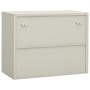 Hellgrauer Büroschrank aus Stahl, 90 x 40 x 70 cm von vidaXL, Schließfächer und Lagerschränke - Ref: Foro24-335927, Preis: 98...