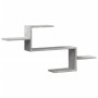 Estante de pared madera ingeniería gris hormigón 104x15x49 cm