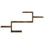 Estante de pared madera ingeniería roble ahumado 104x15x49 cm