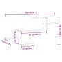 Estante de pared madera ingeniería marrón roble 104x15x49 cm