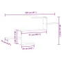 Estante de pared madera de ingeniería envejecida 104x15x49 cm