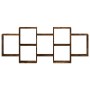 Estantería de pared madera ingeniería roble ahumado 159x18x65cm