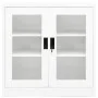 Büroschrank aus weißem Stahl, 90 x 40 x 90 cm von vidaXL, Schließfächer und Lagerschränke - Ref: Foro24-335930, Preis: 160,51...