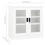 Büroschrank aus weißem Stahl, 90 x 40 x 90 cm von vidaXL, Schließfächer und Lagerschränke - Ref: Foro24-335930, Preis: 160,51...