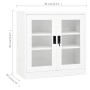 Büroschrank aus weißem Stahl, 90 x 40 x 90 cm von vidaXL, Schließfächer und Lagerschränke - Ref: Foro24-335930, Preis: 162,67...