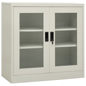 Light gray steel office cabinet 90x40x90cm by vidaXL, Lockers and storage cabinets - Ref: Foro24-335931, Price: 108,32 €, Dis...