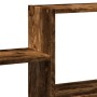 Estantería de pared madera ingeniería roble ahumado 96x18x60 cm