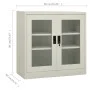 Armario de oficina de acero gris claro 90x40x90cm de vidaXL, Taquillas y armarios de almacenamiento - Ref: Foro24-335931, Pre...