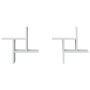Estantes de pared 2 uds madera contrachapada blanco 38x12x38 cm