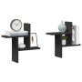 Estantes de pared 2 uds madera ingeniería negro 38x12x38 cm en Estantes y estanterías | Comprar online en Foro24