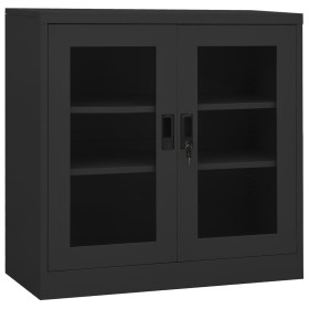 Armario de oficina de acero gris antracita 90x40x90 cm de vidaXL, Taquillas y armarios de almacenamiento - Ref: Foro24-335933...