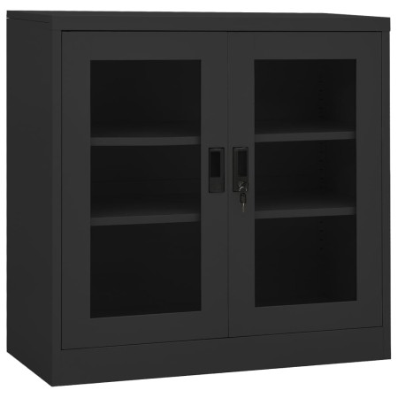 Armario de oficina de acero gris antracita 90x40x90 cm de vidaXL, Taquillas y armarios de almacenamiento - Ref: Foro24-335933...