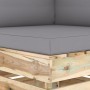Sofá de palets 2 plazas cojines madera de pino impregnada verde