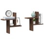 Estantes pared 2 uds madera ingeniería marrón roble 38x12x38 cm en Estantes y estanterías | Comprar online en Foro24