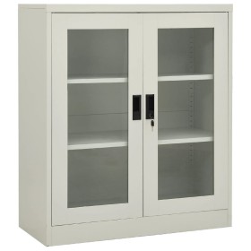 Light gray steel office cabinet 90x40x105 cm by vidaXL, Lockers and storage cabinets - Ref: Foro24-335935, Price: 135,64 €, D...