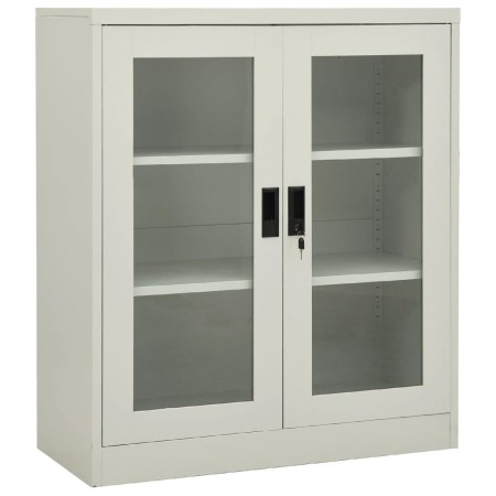 Büroschrank aus hellgrauem Stahl 90x40x105 cm von vidaXL, Schließfächer und Lagerschränke - Ref: Foro24-335935, Preis: 135,64...