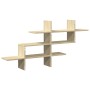 Estante pared madera ingeniería roble Sonoma 124,5x18x60,5 cm