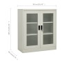 Büroschrank aus hellgrauem Stahl 90x40x105 cm von vidaXL, Schließfächer und Lagerschränke - Ref: Foro24-335935, Preis: 135,64...