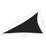 Triangular black Oxford fabric shade sail 3x4x5 m by vidaXL, Umbrellas - Ref: Foro24-135778, Price: 28,48 €, Discount: %