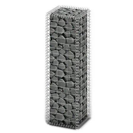 Cesta para muro de gaviones de alambre galvanizado 100x30x30 cm de vidaXL, Paneles de vallas - Ref: Foro24-141038, Precio: 29...