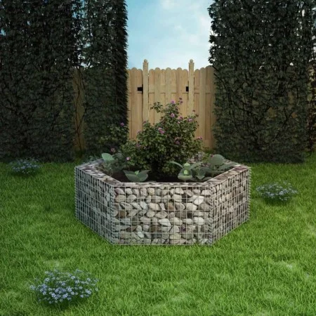 Sechseckiges Gabionenbeet 160x140x50 cm von vidaXL, Töpfe und Pflanzgefäße - Ref: Foro24-142534, Preis: 64,98 €, Rabatt: %