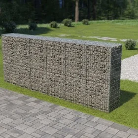 Muro de gaviones con cubiertas acero galvanizado 300x50x150 cm de vidaXL, Paneles de vallas - Ref: Foro24-143593, Precio: 221...