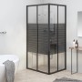 Schwarze ESG-gestreifte Duschkabine 80x70x180 cm von vidaXL, Duschtüren - Ref: Foro24-151848, Preis: 246,57 €, Rabatt: %