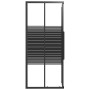 Schwarze ESG-gestreifte Duschkabine 80x70x180 cm von vidaXL, Duschtüren - Ref: Foro24-151848, Preis: 246,57 €, Rabatt: %