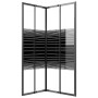 Schwarze ESG-gestreifte Duschkabine 80x70x180 cm von vidaXL, Duschtüren - Ref: Foro24-151848, Preis: 246,57 €, Rabatt: %