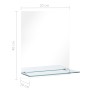 Wall mirror with tempered glass shelf 20x40 cm by vidaXL, Mirrors - Ref: Foro24-249433, Price: 19,86 €, Discount: %