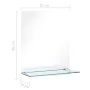 Wall mirror with tempered glass shelf 20x40 cm by vidaXL, Mirrors - Ref: Foro24-249433, Price: 18,11 €, Discount: %