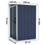 Wall garden shed galvanized steel 118x100x178 cm by vidaXL, Sheds - Ref: Foro24-316219, Price: 128,60 €, Discount: %