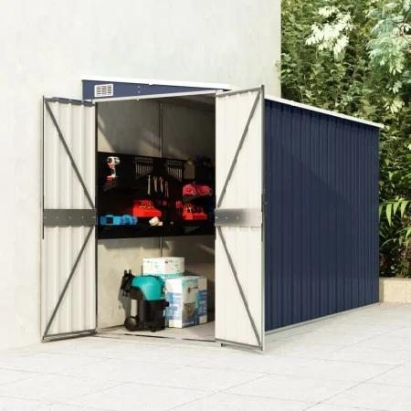 Cobertizo de jardín de pared acero galvanizado 118x288x178 cm de vidaXL, Cobertizos - Ref: Foro24-316227, Precio: 222,72 €, D...