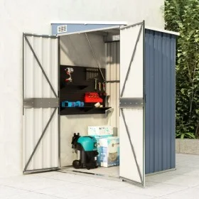 Garden shed with galvanized steel wall in gray, 118x100x178 cm. by vidaXL, Sheds - Ref: Foro24-316218, Price: 145,97 €, Disco...