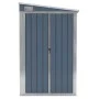 Gartenhaus Wand aus verzinktem Stahl grau 118x100x178 cm von vidaXL, Schuppen - Ref: Foro24-316218, Preis: 145,55 €, Rabatt: %