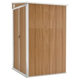 Cobertizo jardín pared acero galvanizado marrón 118x100x178 cm de vidaXL, Cobertizos - Ref: Foro24-316220, Precio: 130,21 €, ...
