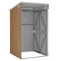 Cobertizo jardín pared acero galvanizado marrón 118x100x178 cm de vidaXL, Cobertizos - Ref: Foro24-316220, Precio: 130,21 €, ...