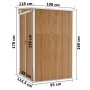 Cobertizo jardín pared acero galvanizado marrón 118x100x178 cm de vidaXL, Cobertizos - Ref: Foro24-316220, Precio: 130,21 €, ...