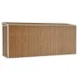 Cobertizo jardín pared acero galvanizado marrón 118x382x178 cm de vidaXL, Cobertizos - Ref: Foro24-316232, Precio: 259,98 €, ...