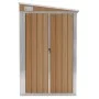 Cobertizo jardín pared acero galvanizado marrón 118x382x178 cm de vidaXL, Cobertizos - Ref: Foro24-316232, Precio: 259,98 €, ...