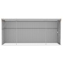 Cobertizo jardín pared acero galvanizado marrón 118x382x178 cm