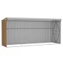 Cobertizo jardín pared acero galvanizado marrón 118x382x178 cm de vidaXL, Cobertizos - Ref: Foro24-316232, Precio: 259,98 €, ...