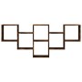 Estantería de pared madera ingeniería roble ahumado 159x18x66cm