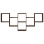 Estantería de pared madera ingeniería marrón roble 159x18x66 cm