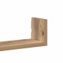 Estante de pared 3 uds madera de ingeniería roble artesanal