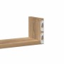 Estante de pared 3 uds madera de ingeniería roble artesanal