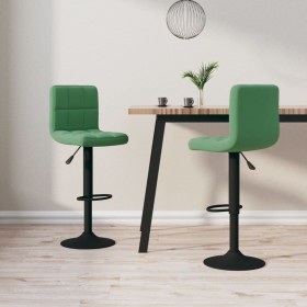 Kitchen stools 2 units dark green velvet by vidaXL, Kitchen stools - Ref: Foro24-334308, Price: 111,37 €, Discount: %