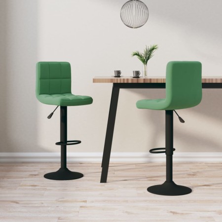 Kitchen stools 2 units dark green velvet by vidaXL, Kitchen stools - Ref: Foro24-334308, Price: 110,61 €, Discount: %